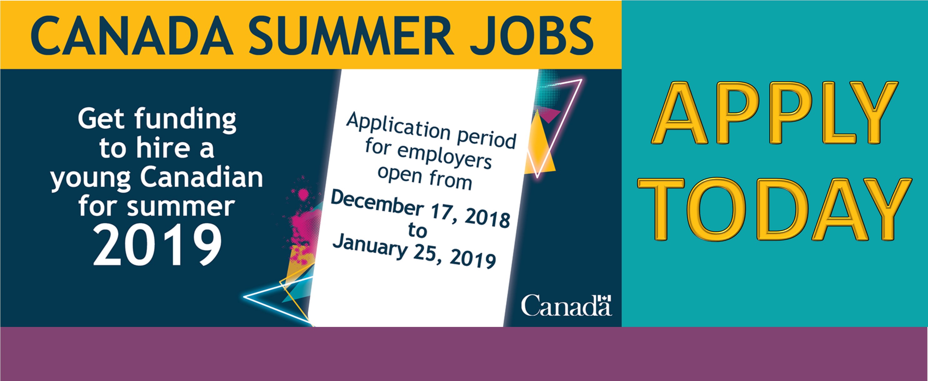 the canada summer jobs program application period has been jobs for summer